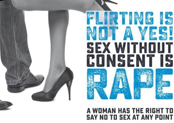 A poster from an awareness campaign launched by Northamptonshire Rape Crisis