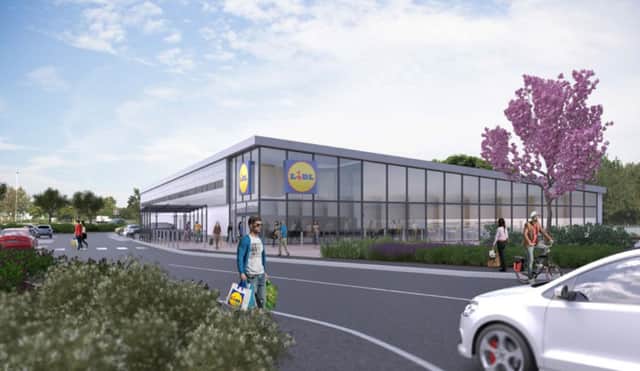 An artists' impression of the Lidl store planned for Towcester Road.