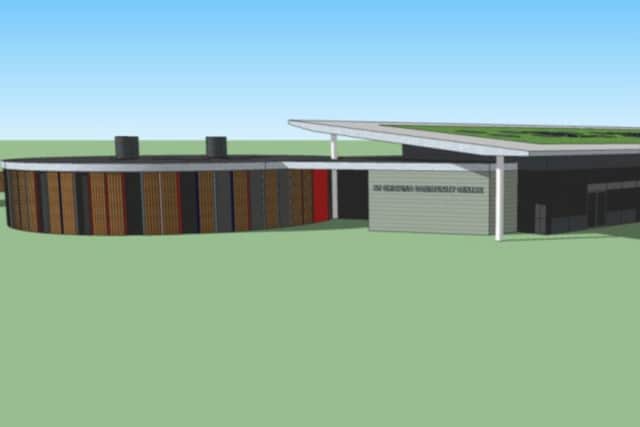 Artists' impressions of the propsed new community centre in St Crispin's.
