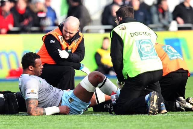 Courtney Lawes sustained an ankle injury in the win at Saracens (picture: Sharon Lucey)