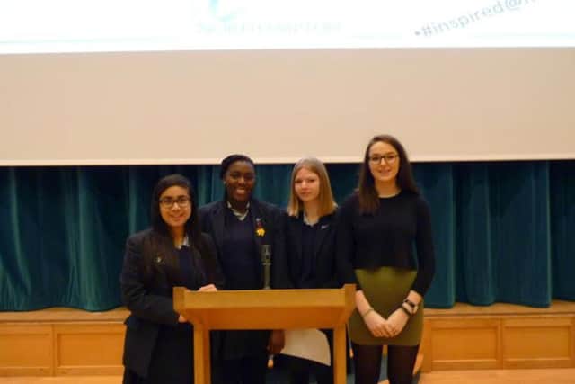 Pupils at Northampton High School celenrated International Woman's Day