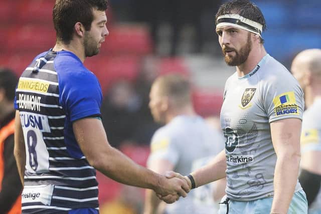 BAD DAY - Tom Wood shows his disappointment after Saints' defeat at Sale in November