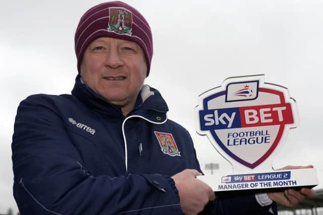 Chris Wilder has been named the Sky Bet League Two manager of the month for February