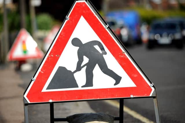 Roadworks sign