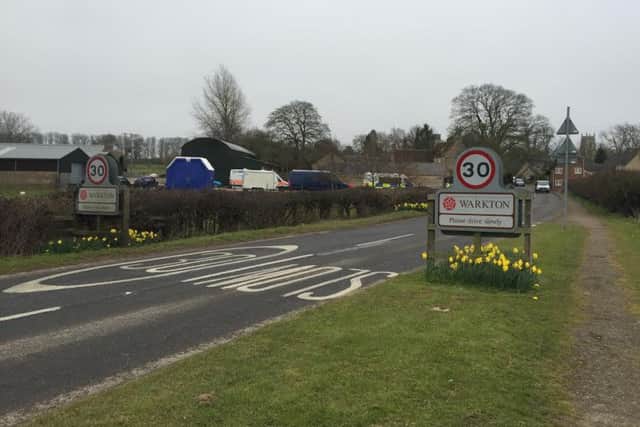 Police in Warkton today
