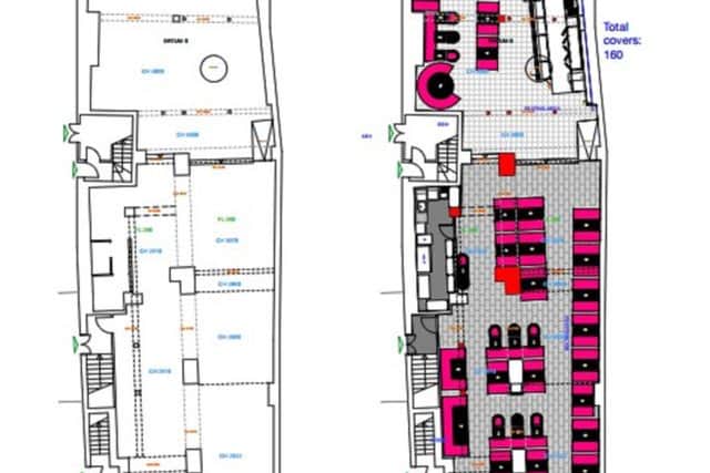 The floor plan of the new Kaspa's.