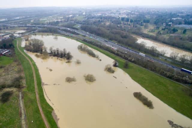 Drone camera footage sent in by reader Audrius Pranevicius shows the extent of the flooding in Northampton last week.