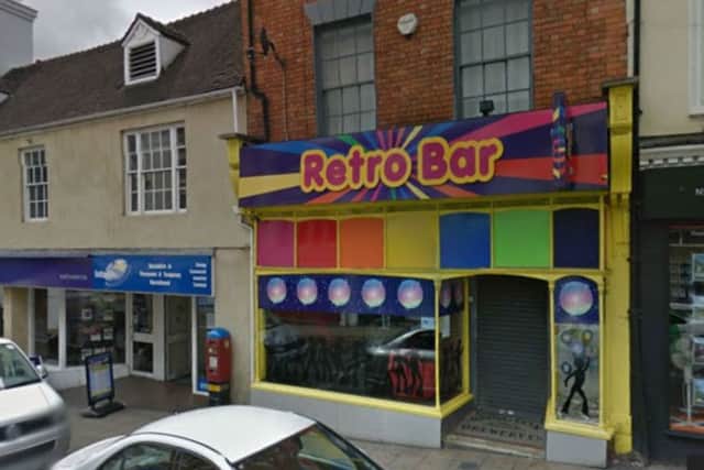 A man was hit by a bus outside Retro Bar in Northampton were staff were receiving first aid training. Google image.