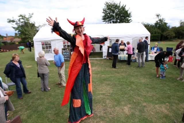 Yardley Hastings' Village weekend. Fete held at The Village Hall, which included egg and spoon races, Hart Family Brewers Beer, Pimms tent and vegetable show.