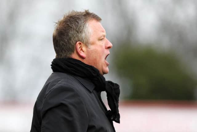 Chris Wilder barks out the instructions at the Lamex Stadium on Saturday (pictures by Sharon Lucey)
