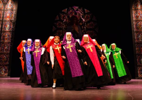 The cast of Sister Act, recently performed by Northampton Musical Theatre Company Picture: Redrex Photography