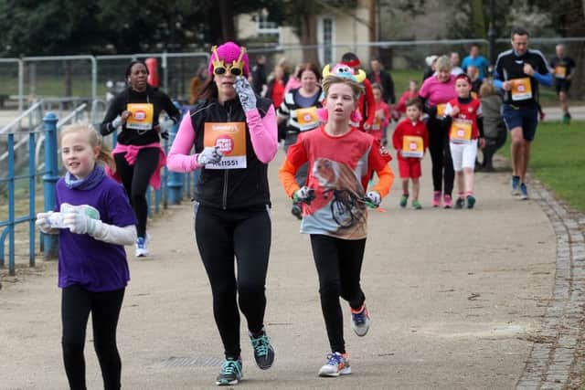 The Sport Relief run at Becket's Park.