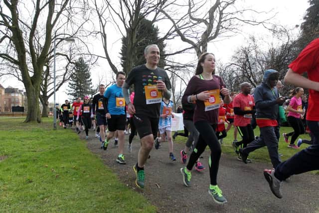 The Sport Relief run at Becket's Park.