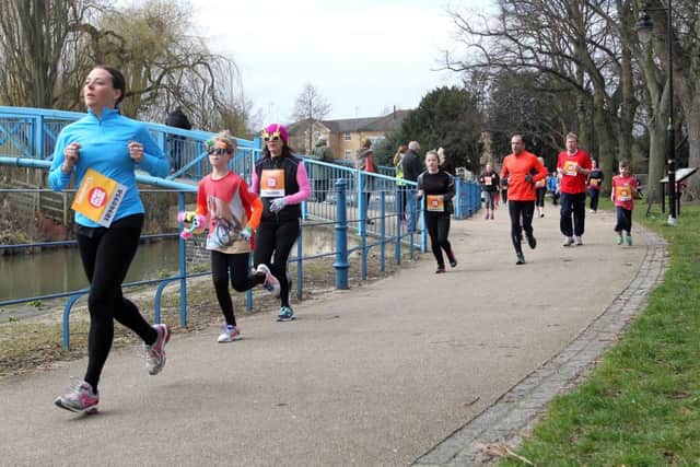 The Sport Relief run at Becket's Park.