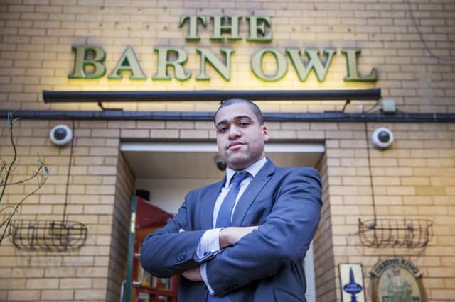 Councillor James Hill - outside the Barn Owl in Rectory Farm. Hawthorn Leisure wants to turn the pub into a shop...but loads of residents don't want it to happen NNL-160113-170418009
