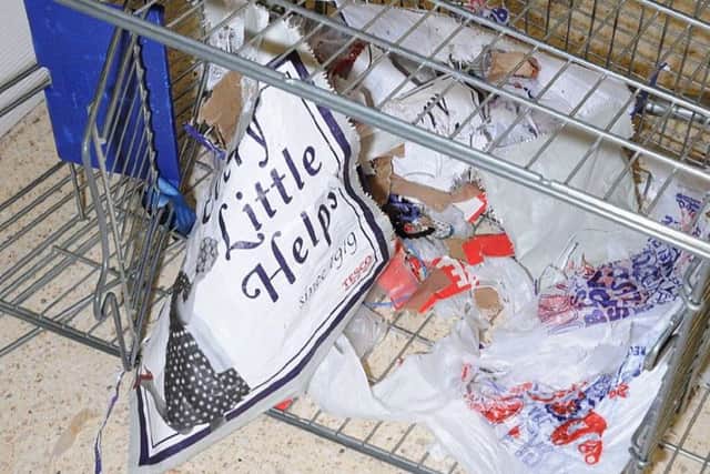 The fake explosive device used by Nightingale to blackmail staff at the Tesco.