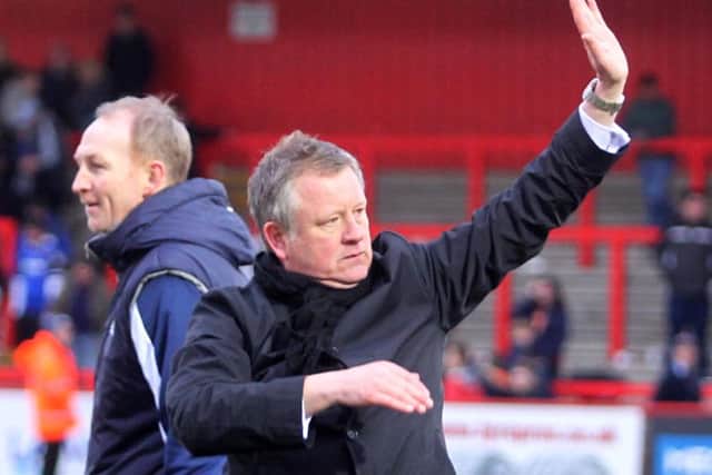 GREAT DAY - Chris Wilder enjoys last Saturday's win over Stevenage (Picture: Sharon Lucey)