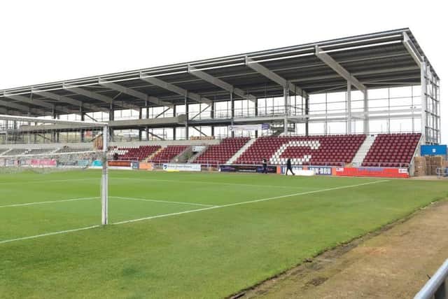 The new seats are being installed in the east stand at Sixfields