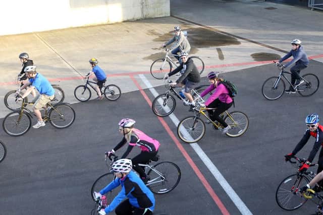 The NorPIP charity bike ride at Silverstone circuit. NNL-160326-005112009