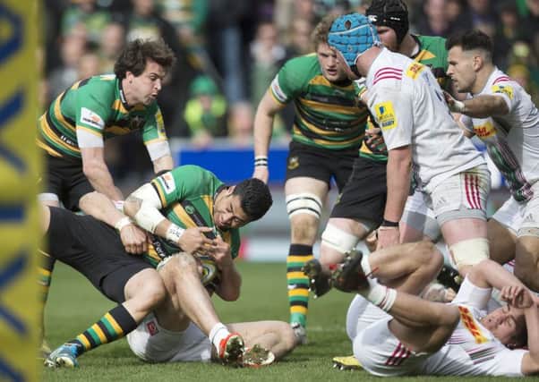 George Pisi got stuck in for Saints against Harlequins (pictures: Kirsty Edmonds)