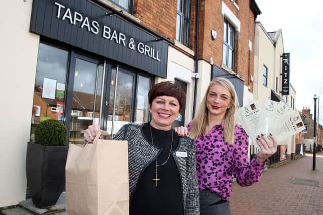 Tapas Takeaway: Desborough: new Tapas takeaway service opened by the Ritz at Desborough.
l-r Gillian Green (general manager Ritz) and Vikki Cheatham (events manager)
Tuesday March 29 2016 NNL-160330-084415009