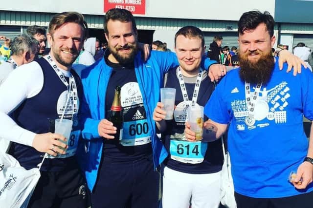 Rob, Richard Liam and Tom who want to raise awareness of and money for pre-eclampsia
