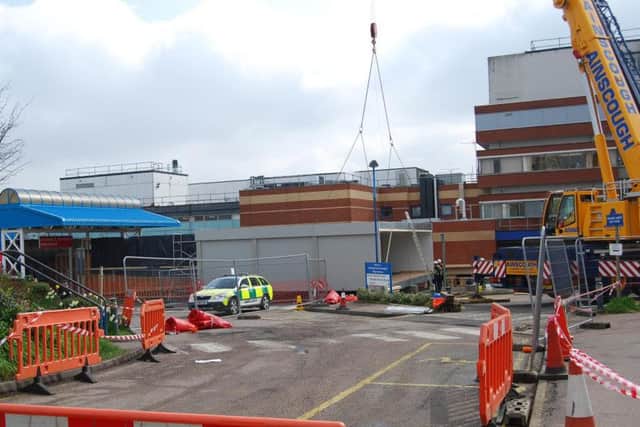 Work was carried out on the new A&E unit at KGH this weekend