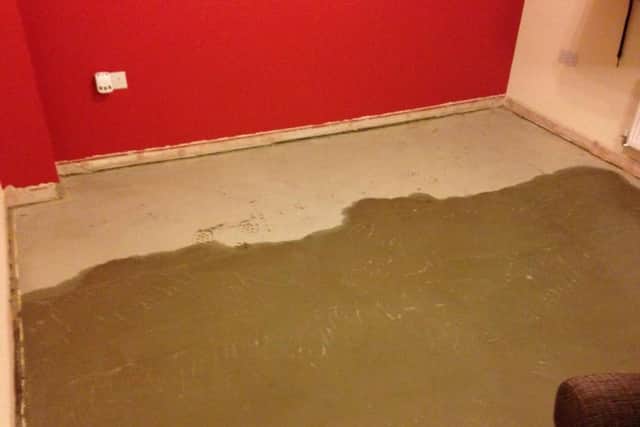 Some of the raw sewage that affected the house.