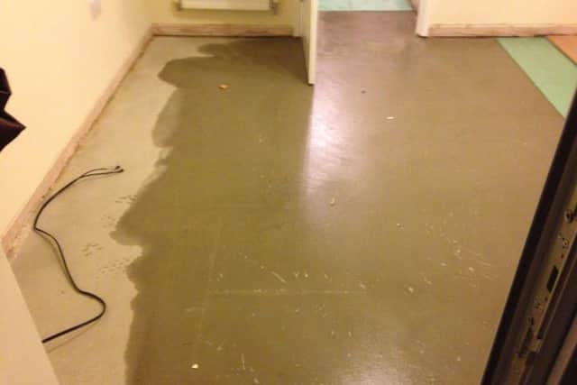 Some of the raw sewage that affected the house.