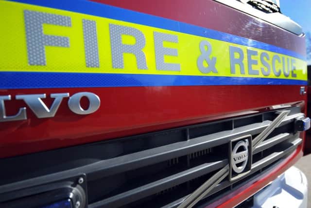 The 35-year-old from Kettering was arrested after a blaze broke out at a property in Donaldson Avenue, Broughton, at about 1am.