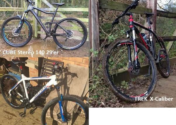 These three bikes were taken from a house in Duston during a burglary - do you have any information on the raid?