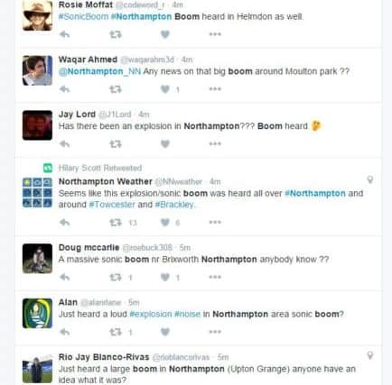 BOOM!: Social media users are keen to know what the source of a loud bang was NNL-160804-160517001
