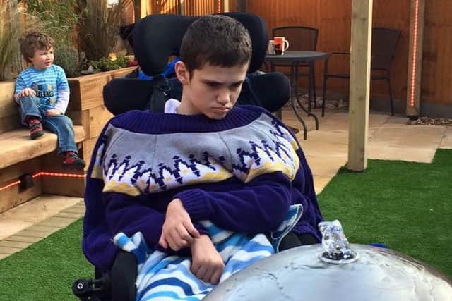 Lewis Herbert in his new sensory garden