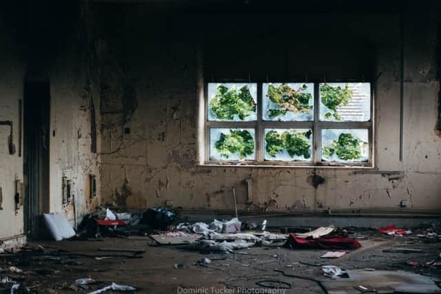 Dominic Tucker's shots inside St Edmund's Hospital appear to show the extent of drug use and rough sleeping in the abandoned Wellingborough Road buildings.