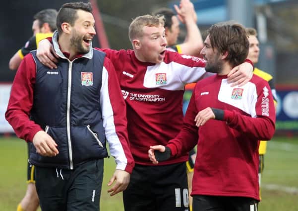 KEY PLAYERS - Marc Richards, Nicky Adams and Ricky Holmes have all enjoyed good seasons for the Cobblers