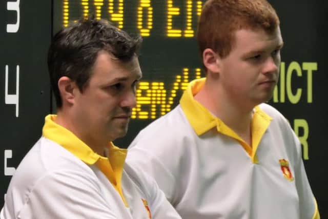 GREAT EFFORT - Kingsthorpe bowlers Jason Bryan and Connor Cinato