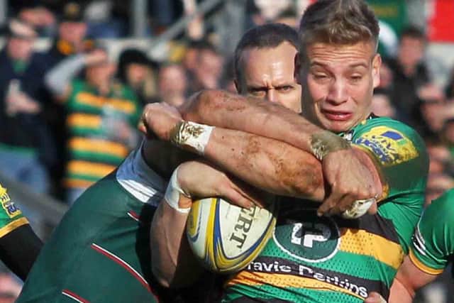 Harry Mallinder was involved in a second-half scuffle with Freddie Burns (picture: Sharon Lucey)