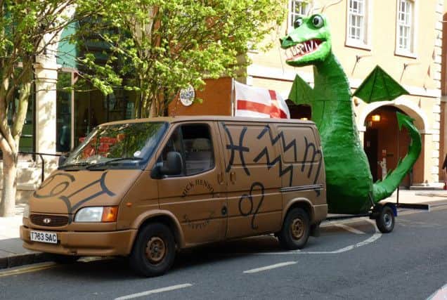 Mick Henson has taken a colourful, and unusual, approach to celebrating St George's Day in Northampton in recent years