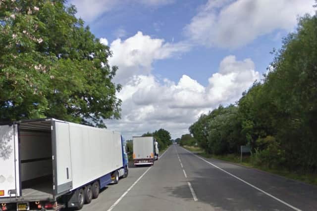 The A5 close to the scene of the collision