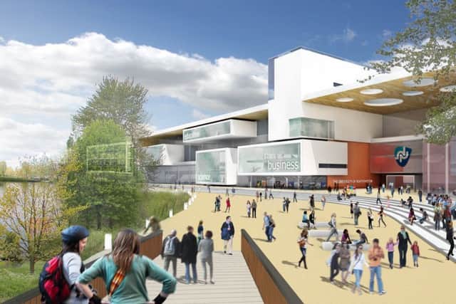 Artist's impression of the University of Northampton's new Waterside campus. ENGNNL00120120524163856