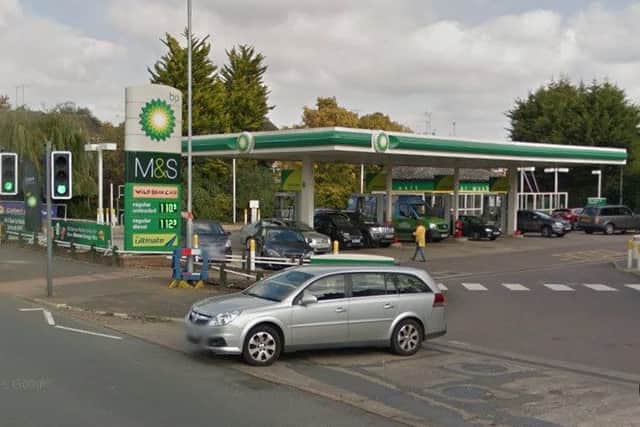 Police are appealing for witnesses after a paramedic was hit by a car by this BP garage in Kingsthorpe.