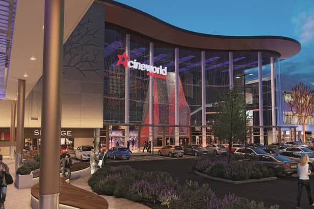 An artist's impression of the new cinema at Rushden Lakes
