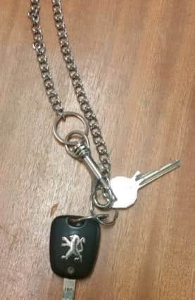 The only items the man had on him at the time of his death were these keys