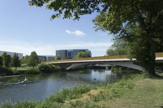 The new bridge will go over the River Nene off Bedford Road