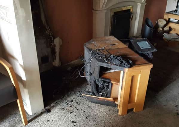 A house in Harpole has been damged by fire after it was hit by lightning