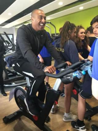 Colin Jackson has officially opened a new Â£2 million sports centre at Pitsford School