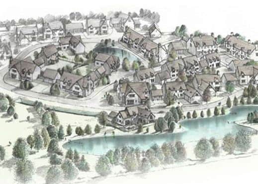 A housing development in Northamptonshire has stopped after a dispute over planning permission compliance