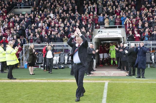 ALL HAIL CHRIS: Wilder takes the acclaim as Sixfields gives him a standing ovation. Picture: Kirsty Edmonds