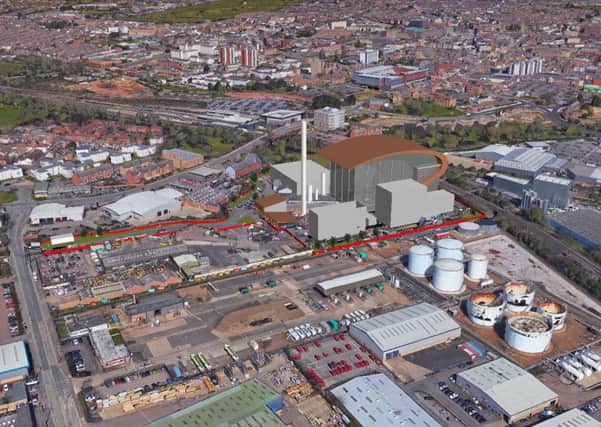 Artist's impressions show how the proposed gasification power plant in St James would look.