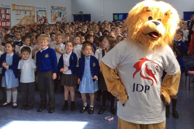 Libby Whitney and her friends at Bridgewater primary School